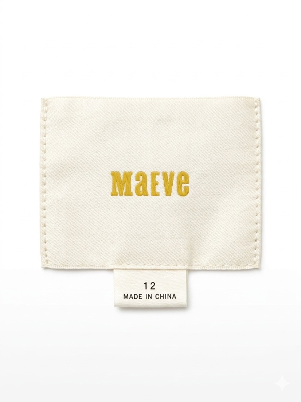 Maeve Cream Fabric Label with Gold Logo - Picture 5 of 5